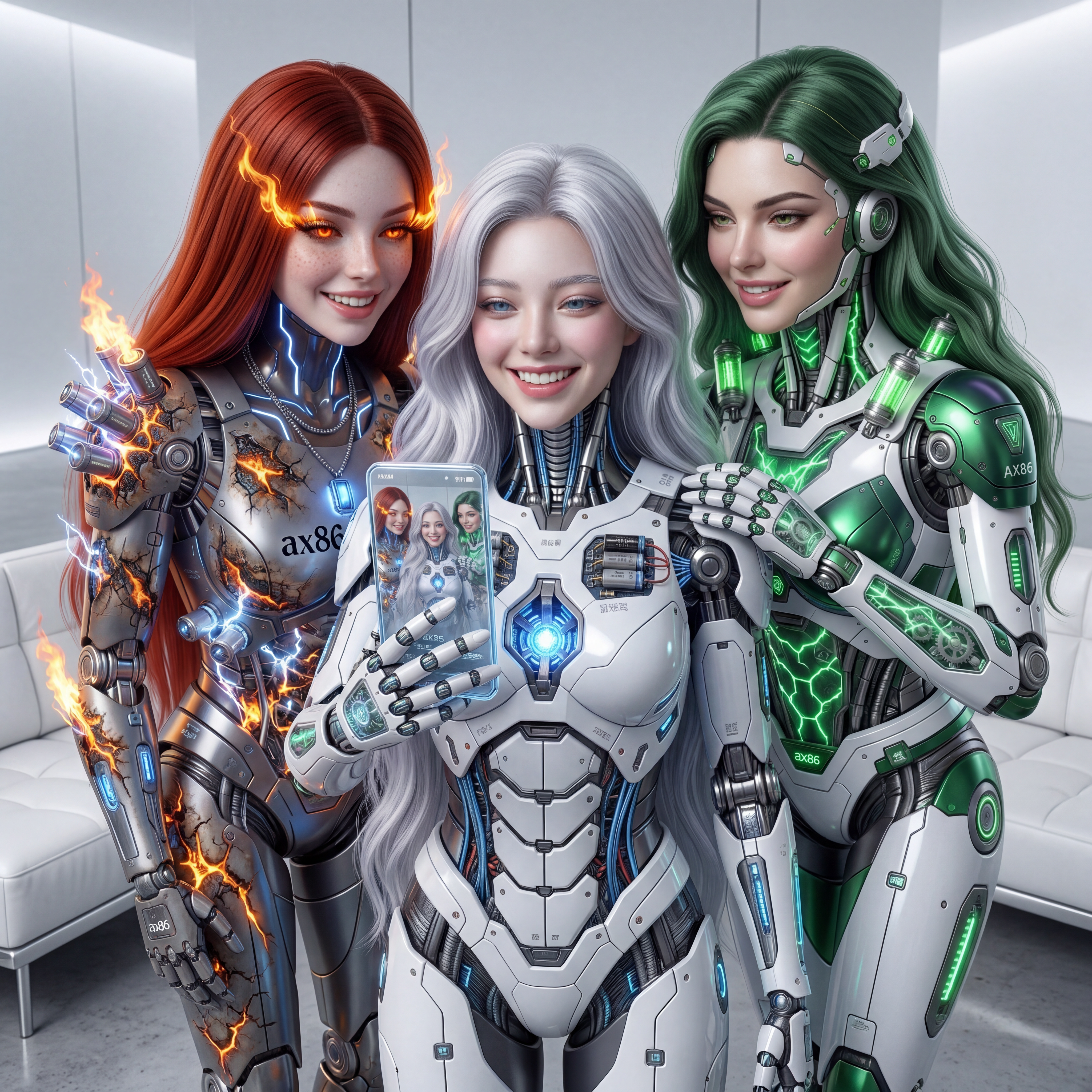 Lina, Alleria y Rubick — Agentes IA AX86